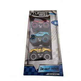 Set masinute Monster Jam, 3 masinute metalice