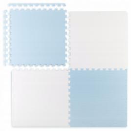 Covoras de joaca 120 x 120 cm ricokids 7482 - alb - albastru