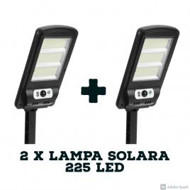 Set 2 x lampi solare 120 led, telecomanda