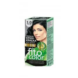 Vopsea de par permanenta fara amoniac si miros Fitocolor 1.0 NEGRU, 115 ml, Fito Cosmetic