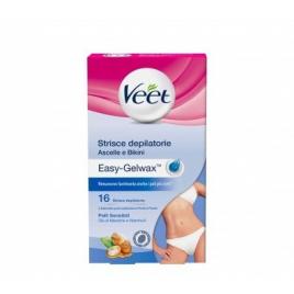 Benzi depilatoare veet cu vitamina e & ulei de migdale pentru linia bikinilor si axile,  piele sensibila , 16 benzi