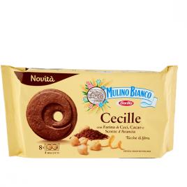 Biscuiti cu faina de naut, cacao si coji de portocale mulino bianco cecille 220g