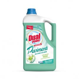 Detergent pardoseli dual power cu măr verde și iasomie 5 litri