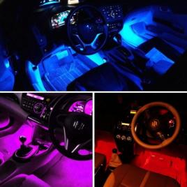 Lumini auto ambientale pentru interior sau exterior cu telecomanda