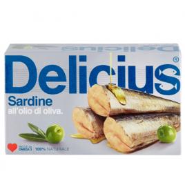 Sardine in ulei de masline delicius 120g