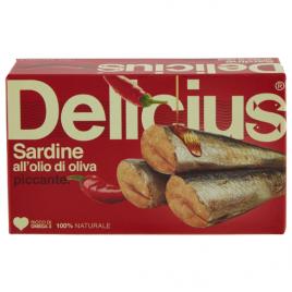 Sardine in ulei de masline cu ardei picant delicius 120g