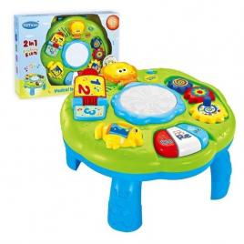 Masuta multifunctionala 2 in 1 Activitati Bebe Green Fun