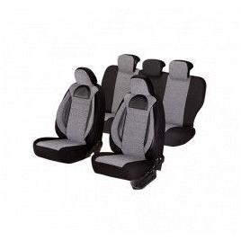 Set huse scaune auto Hyundai i30 SMARTIC Editia Racing Insertii Piele Ecologica cu Textil 11 piese Gri/Negru