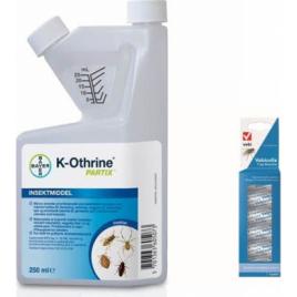 Set insecticid K-Othrine Partix SC 250 ml si 6 x Banda adeziva muste Vebicolla anti viespi plosnite de pat tantar negru gandaci purici