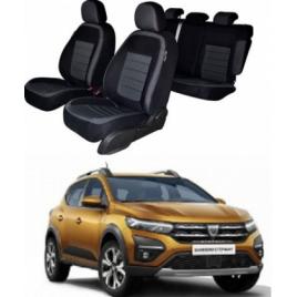 Husa auto compatibile Dacia Sandero-Stepway 2010- 2020- FRACTIONATA. Calitate Premium