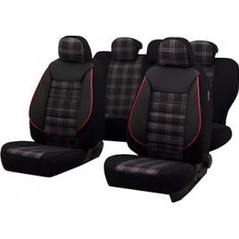 Set Huse Scaun Sport Negru-Rosu