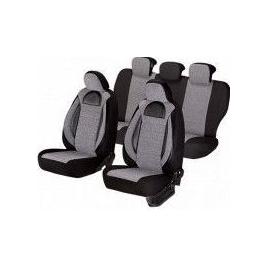 Set huse scaune auto Citroen C4 SMARTIC Editia Racing Insertii Piele Ecologica cu Textil 11 piese Gri/Negru