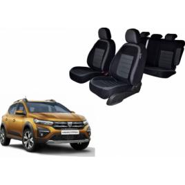 Set huse scaune dedicate DACIA SANDERO STEPWAY 2020-2021 BANCHETA FRACTIONATA