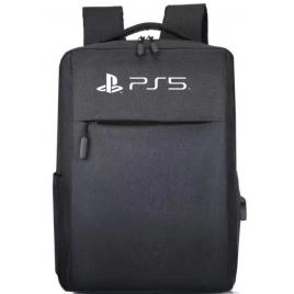 Ghiozdan, Rucsac de Voiaj Pentru Consola PS5, PS4, Material Textil,USB, 41x28x12 CM, Negru