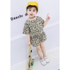 Costumas pentru fetite - leopardul crem (marime disponibila: 18-24 luni)