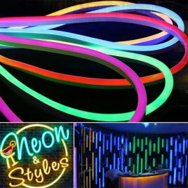 Banda LED Neon Flex 5 metri 12V  alb 6000k