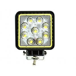 Proiector cu LED patrat  27W 12/24V Spot Beam 30° cu angel eyes