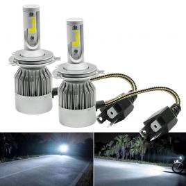 Set 2 bucati Becuri  H4 2 faze cu LED LX88 30W - 3200 lumen 6000k 12-24V