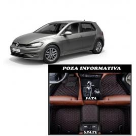 Covorase auto LUX PIELE 5D VW Golf 7 2013-2019 ( 5D-044 cusatura rosie )