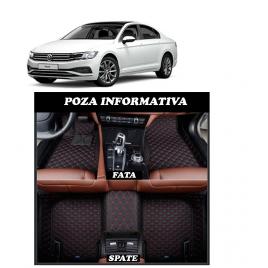 Covorase auto LUX PIELE 5D VW Passat B8 2014-2019( 5D-045 cusatura rosie )
