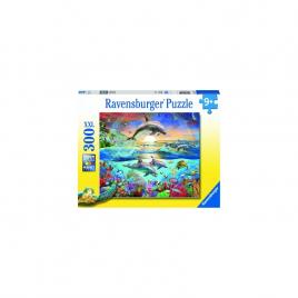 Puzzle ravensburger 300 piese - paradisul delfinilor