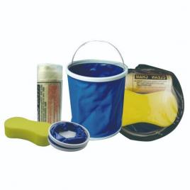 Kit spalare auto moto 4 in 1 cu geanta,galeata ,burete,laveta,bureti 2 buc