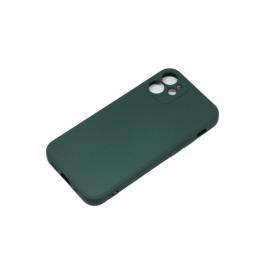 Husa silicone case apple iphone 12 pro max verde inchis