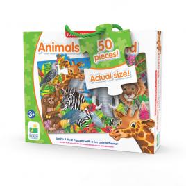 Puzzle mare de podea 50 piese - animalele lumii