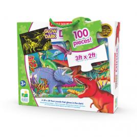 Puzzle straluceste in intuneric 100 piese - dinozauri