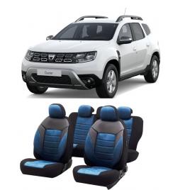 Set huse scaune auto dedicate Dacia Duster 2012-2019 Premium insertii de piele