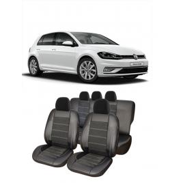 Huse scaune auto Alcantara VW Golf 7  Piele si catifea