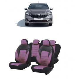 Huse scaune auto dedicate Dacia Logan 2020-2021 Premium insertii de piele