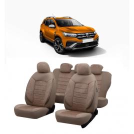 Set huse scaune auto dedicate Dacia Duster 2020-2021 Premium insertii de piele