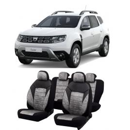 Set huse scaune auto dedicate Dacia Duster  2012-2019 Premium insertii de piele