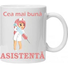 Cana personalizata cu textul cea mai buna asistenta