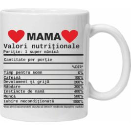 Cana personalizata cu textul mama valori nutritionale