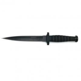 Cutit tip baioneta Rambo VI, lama dubla, teaca negra, 31 cm