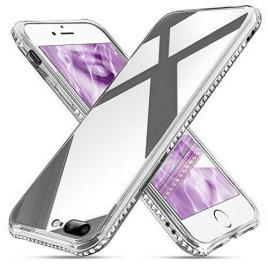Husa telefon Smartphone Apple Iphone 8 Luxury Case ofera Protectie Ultra-Subtire Chic Crystals Silver