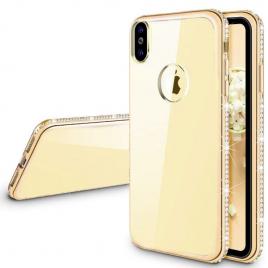 Husa telefon Smartphone Apple Iphone XR Luxury Case ofera Protectie Ultra-Subtire Chic Crystals Gold