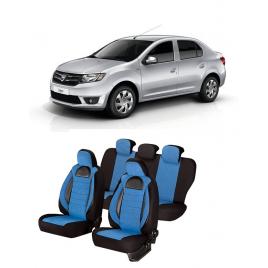 Huse auto dedicate Dacia Logan 2012-2019  cu insertii de piele ecologica