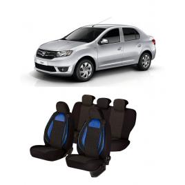 Huse auto dedicate Dacia Logan 2012-2019 cu insertii de piele ecologica