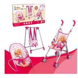 Set 3 piese pentru papusi Baby Play House-8848