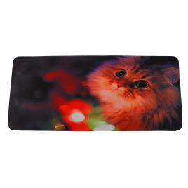 Mousepad - KOTYS -  XXL, gaming si birou, 900 x 400 x 3mm, textil cu baza cauciucata, desen Pisicuta