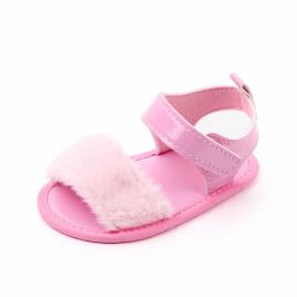 Sandalute roz - pufi (marime disponibila: 6-9 luni (marimea 19 incaltaminte))