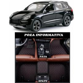 Covorase auto LUX PIELE 5D Porsche Cayenne 2014-2018 5D-046 cusatura rosie