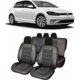 Huse scaune auto dedicate Alcantara VW Golf 7 Piele si catifea