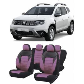 Set huse scaune auto dedicate Dacia Duster 2012-2019 Premium insertii de piele