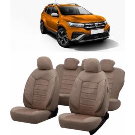 Set huse scaune auto dedicate Dacia Duster 2020-2021 Premium insertii de piele