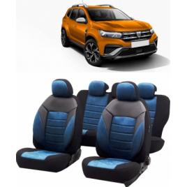 Set huse scaune auto dedicate Dacia Duster 2020-2021 Premium insertii de piele