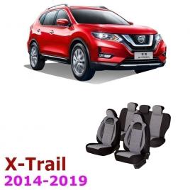 Huse dedicate premium  Nissan X-TRAIL T32 2014-2019 cu insertii de piele ecologica